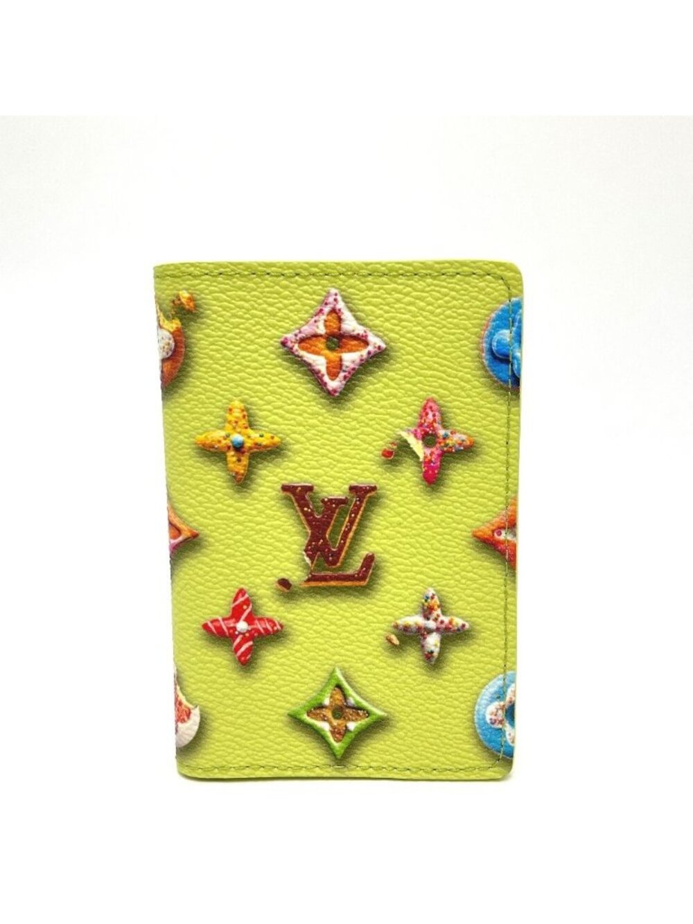 Louis Vuitton Card Case Pocket Organizer Leather Pistachio Green